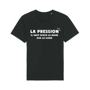 T-shirt Homme - La Pression Il Vaut Mieux La Boire Que La Subir - Noir - Taille L
