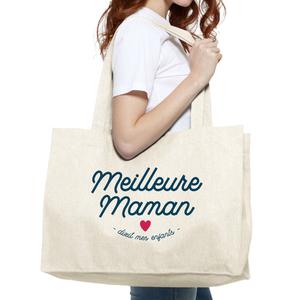 Grand Cabas Meilleure Maman Dixit Mes Enfants - Naturel - Taille TU