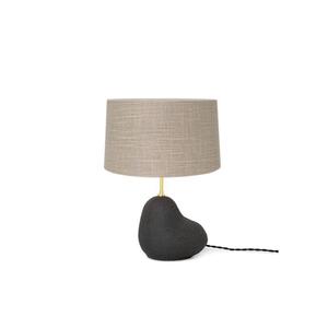 HEBE-Lampe à poser avec variateur Céramique/Textile H35cm Noir