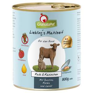 6x800g GranataPet Liebling's Mahlzeit Black Angus et potiron - Pâtée pour chien