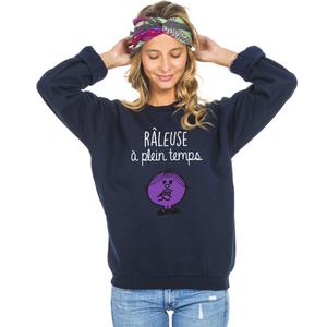 Sweat Femme - Râleuse À Plein Temps - Navy - Taille XXL