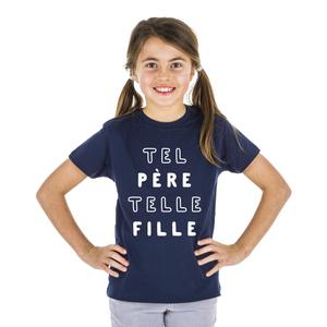 Tshirt Enfant Tel Père Telle Fille Mpt - Navy - Taille 12 ans