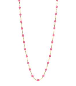 Gigi Clozeau - Femme - Collier or jaune et perles de résine 42 cm - Rose