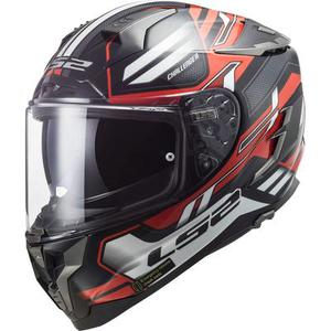 LS2 FF327 Challenger Spin Casque, noir-rouge, taille M