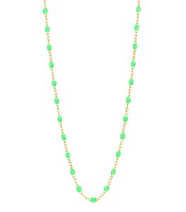 Gigi Clozeau - Femme - Collier or jaune et perles de résine 42 cm - Vert