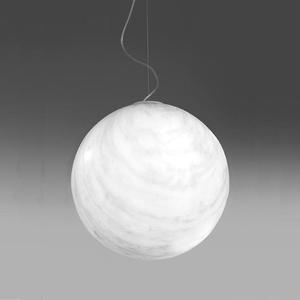 MINERAL-Suspension effet marbre Polyéthylène Ø30cm Blanc