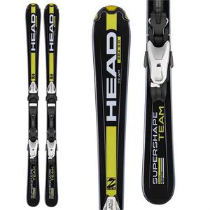 Pack Ski Junior Supershape Team Black/Yellow + Fixations Junior 7.0 Ta