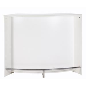 Comptoir d'Acceuil Meuble Bar 2 Portes Blanc 135 cm - Coloris - Blanc