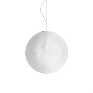 MURANO-Suspension effet verre soufflé Ø50cm Blanc