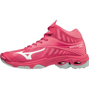 Chaussures Volley-Ball Wave Lightning Z4 Mid - PAzalea/Wht/CamelliaRos