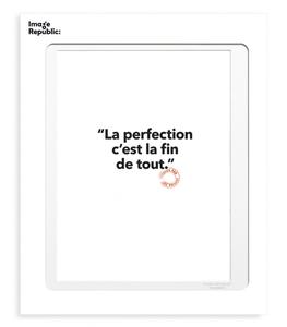 Image Republic - Affiche Loic Prigent 78 La perfection 40 x 50 cm - Blanc