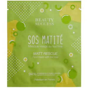 Beauty Success Masque Monodose SOS Matité Masque Tissu Visage Sachet 20 ml