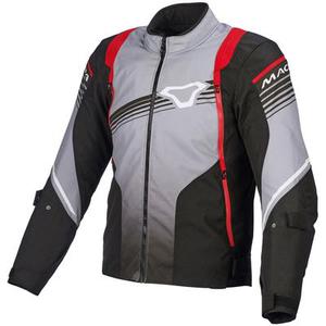 Macna Charger Veste Textile moto, noir-gris-rouge, taille XL