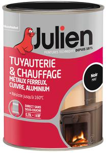 Julien Peinture Tuyauterie Et Chauffage Julien - Noir - Mat - 250 Ml