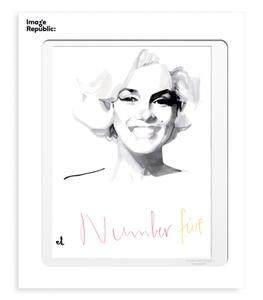 Image Republic - Affiche Marc Antoine Coulon Portrait MN02 40 x 50 cm - Blanc