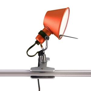 TOLOMEO MICRO-Lampe à pince Orientable H20cm Rouge
