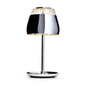 VALENTINE-Lampe à poser LED Cristal/Métal H45cm Argenté