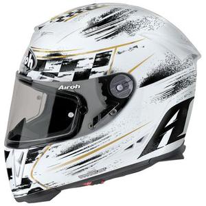 Airoh GP500 Check Casque, blanc, taille XL
