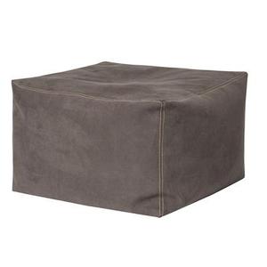 Pouf d'intérieur imitation cuir chocolat