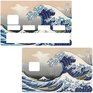 Sticker pour carte bancaire, La Grande Vague de Kanagawa de Hokusai