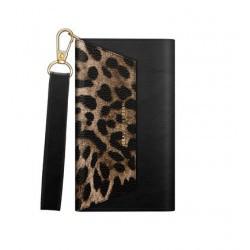 iDeal Of Sweden - Etui Avec Coque Arrière Amovible Atelier Midnight Leopard Clutch - Couleur : Noir - Modèle : iPhone 13