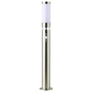 BOLE-Borne LED d'extérieur avec Détecteur Inox H77cm Argenté