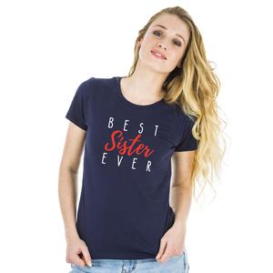 T-shirt Femme - Best Sister Ever - Navy - Taille S