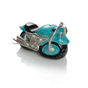 Booster Cast Stone Table Lamp Motorbike, bleu