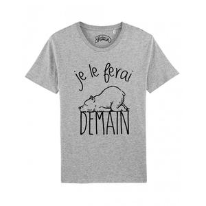 T-shirt Homme - Je Le Ferai Demain - Gris Chine - Taille XXL