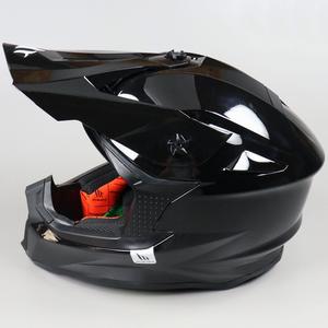 Casque cross MT Helmets Falcon Solid noir brillant