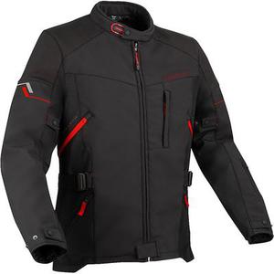 Bering Cobalt Veste textile moto, noir-rouge, taille M