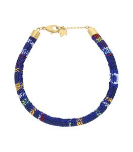 Feidt Paris - Femme - Bracelet Woodstock corde Bleue - Bleu