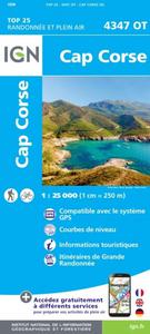 Carte de randonnée 4347OT - Cap Corse - 1/25 000