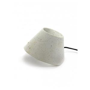 EAUNOPHE-Lampe de sol intérieur L en imitation béton H50cm Blanc