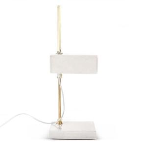 TEMPLATE-Lampe de bureau Céramique / Laiton H55cm Blanc