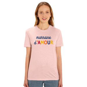 T-shirt Femme - Marraine D'amour Colorée Waf - Rose Chiné - Taille S