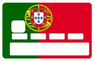Sticker pour carte bancaire, drapeau du Portugal