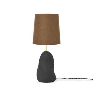 HEBE-Lampe à poser avec variateur Céramique/Textile H58.5cm Noir