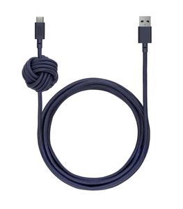 Native Union - Câble de charge avec nœud marin - Night Cable - Bleu