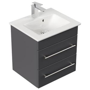 Meuble SDB avec vasque de Villeroy & Boch Venticello 50 cm 2 tiroirs anthracite