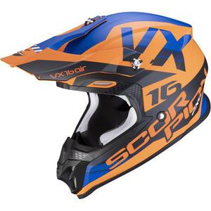 Scorpion VX-16 Air X-Turn Casque Motocross, bleu-orange, taille M