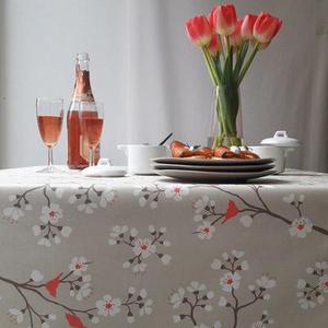 Nappe enduite ovale 160 x 240 cm taupe