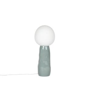 KOKESHI SMALL-Lampe de sol Verre/Céramique H75cm Gris