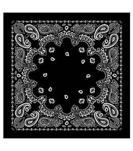 destin - Bandana Black 120 x 120 cm - Noir