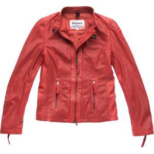 Blauer USA Miller Veste en cuir perforé Mesdames, rouge, taille XL pour Femmes