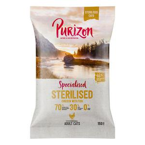 150g Purizon Adult Sterilised poulet, poisson sans céréales - Croquettes pour chat