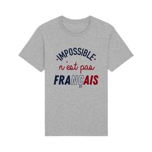 T-shirt Homme - Impossible N'est Pas Français Enkr - Gris Chiné - Taille L