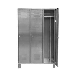 Vestiaire inox pieds soudés IS - 3 cases