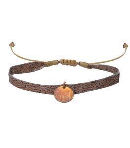 Maison Irem - Femme - Bracelet à ruban et médaillon rond - Doré