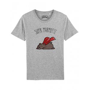 T-shirt Homme - Super Marmotte - Gris Chine - Taille XXL